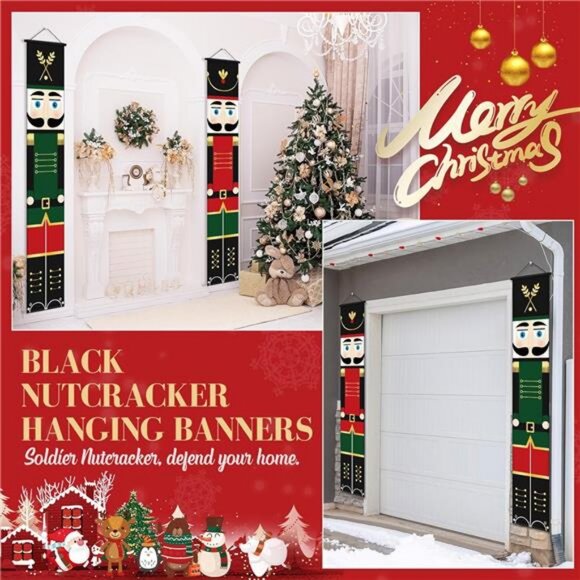 Nutcracker Christmas Decor Nutcrackers Banners Porch with LED String Lights - Picture 7 of 8
